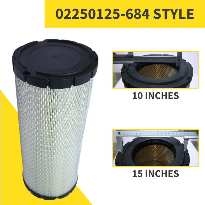 02250125-684 S-CE05-504 Air Filter Element for SULLAIR Compressors | High-Efficiency Replacement