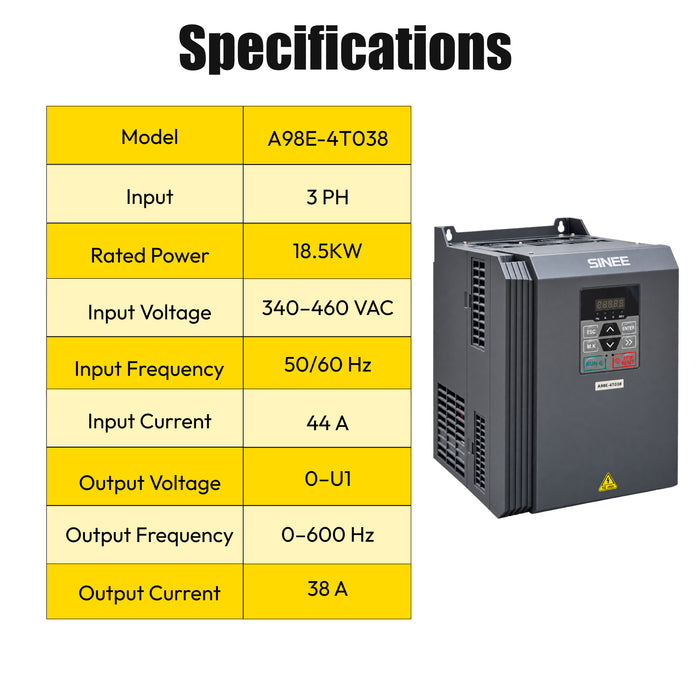 LRSD A98E-4T038B Frequency Converter Inverter 340-460V 60HZ for 18.5KW/25HP Screw Air Compressor