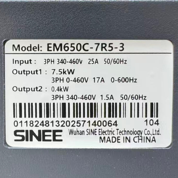 LRSD EM650C-7R5-3 Frequency Converter Inverter 340-460V 60HZ for 7.5KW/10HP Screw Air Compressor