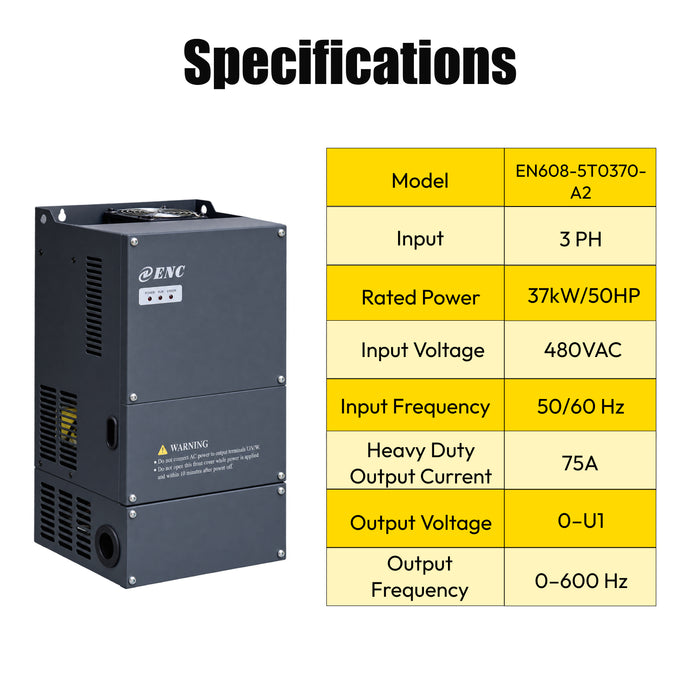 LRSD EN608-5T0370-A2 Frequency Converter Inverter 460V/60HZ for 37KW-0.8-460V Screw Air Compressor