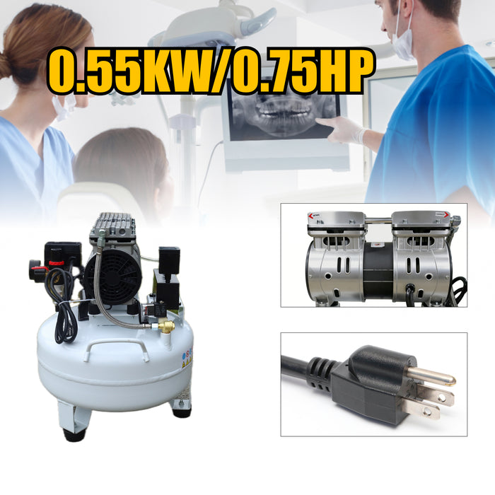 115PSI 30L Dental Medical Air Compressor Silent Air Compressor Oilless