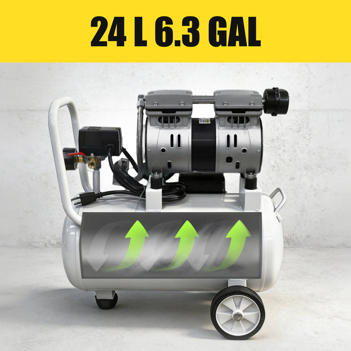 24L 40L/min Dental Medical Air Compressor Silent Air Compressor Oilless 115PSI