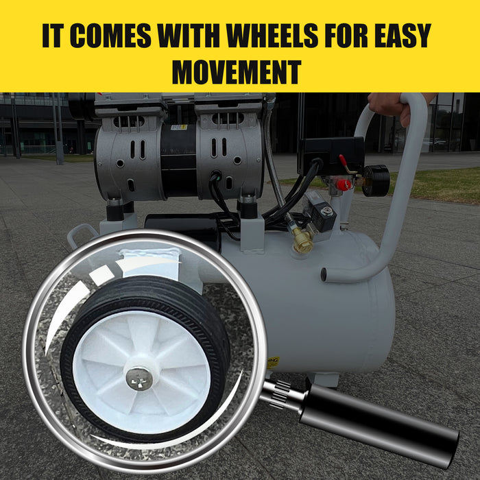 24L 40L/min Dental Medical Air Compressor Silent Air Compressor Oilless 115PSI