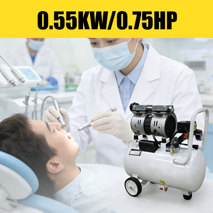 24L 40L/min Dental Medical Air Compressor Silent Air Compressor Oilless 115PSI