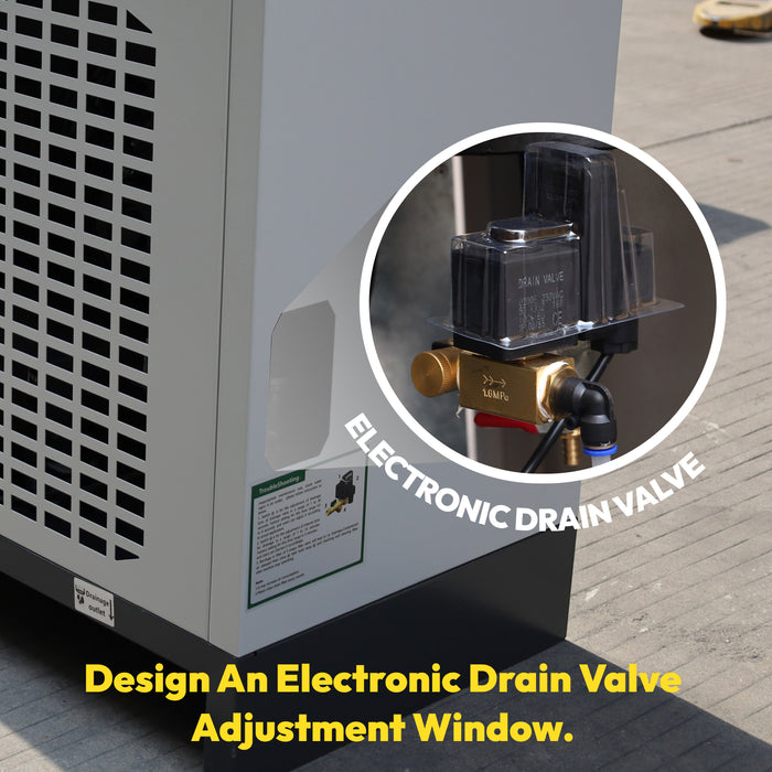LRSD 50HP 37KW Rotary Screw Air Compressor with Refrigerated Air Dryer| 228 CFM @125 PSI | 460V 3-Phase 60Hz | RP1-1/2"  | (TK37-8)