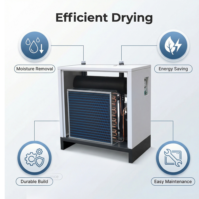 85 CFM REFRIGERATED COMPRESSED AIR DRYER 110V/60HZ, FOR 20HP COMPRESSORS MAX