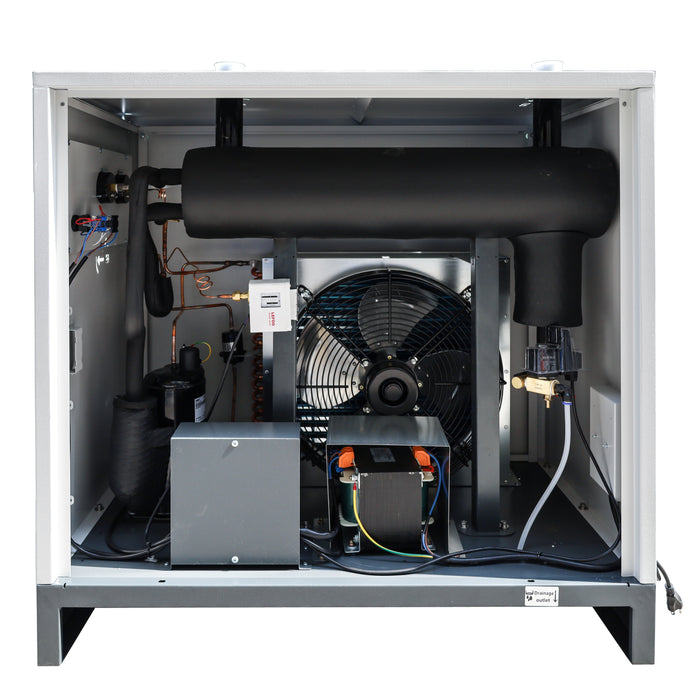 50HP 125PSI 3PH Rotary Screw Air Compressor 460V With 230CFM 1Phase Compressed Air Dryer