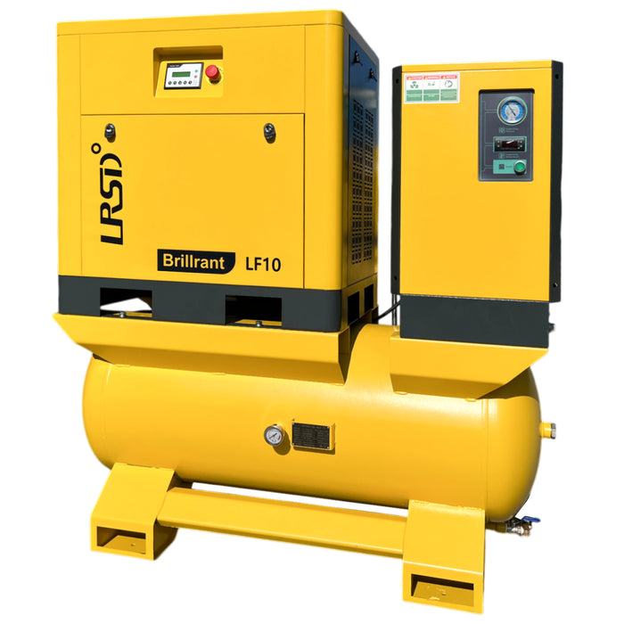 LRSD 4IN1 7.5 kW/10 hp, 460v/3 phase, 37 CFM with compressor, refrigerated dryer and 80-gallon air tank.（ LF10-460V）