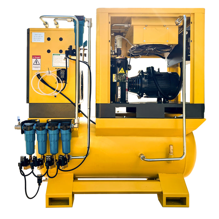 LRSD 4IN1 7.5 kW/10 hp, 460v/3 phase, 37 CFM with compressor, refrigerated dryer and 80-gallon air tank.（ LF10-460V）