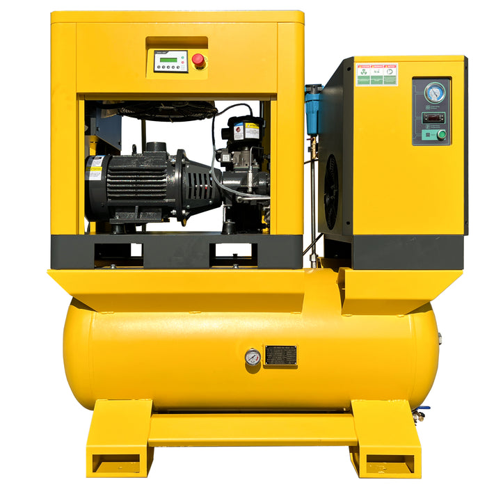 LRSD 4IN1 7.5 kW/10 hp, 460v/3 phase, 37 CFM with compressor, refrigerated dryer and 80-gallon air tank.（ LF10-460V）