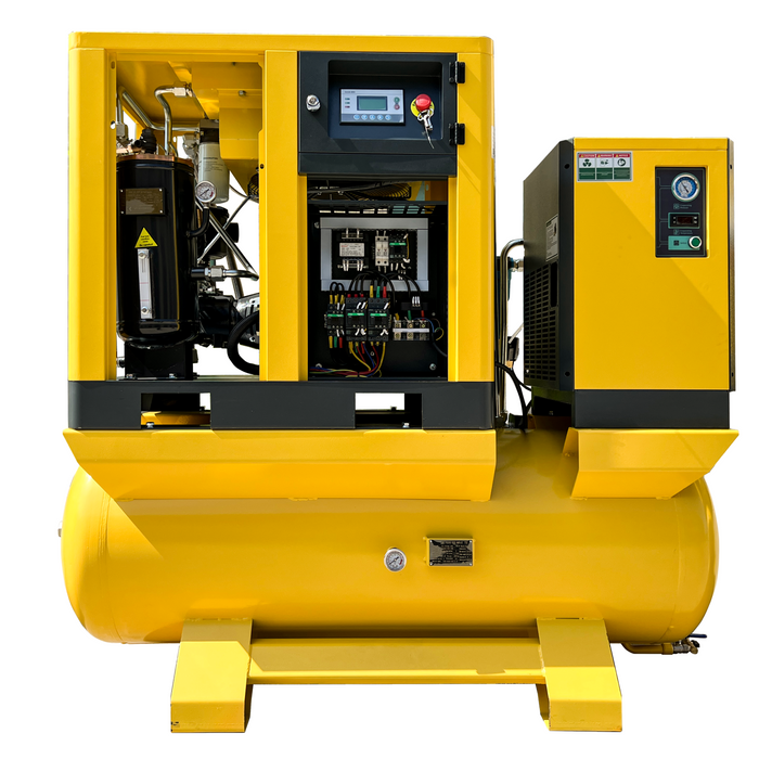 LRSD 4IN1 15 kW/20 hp, 230v/3 phase, 75 CFM with compressor, refrigerated dryer and 80-gallon air tank.（ LF20）