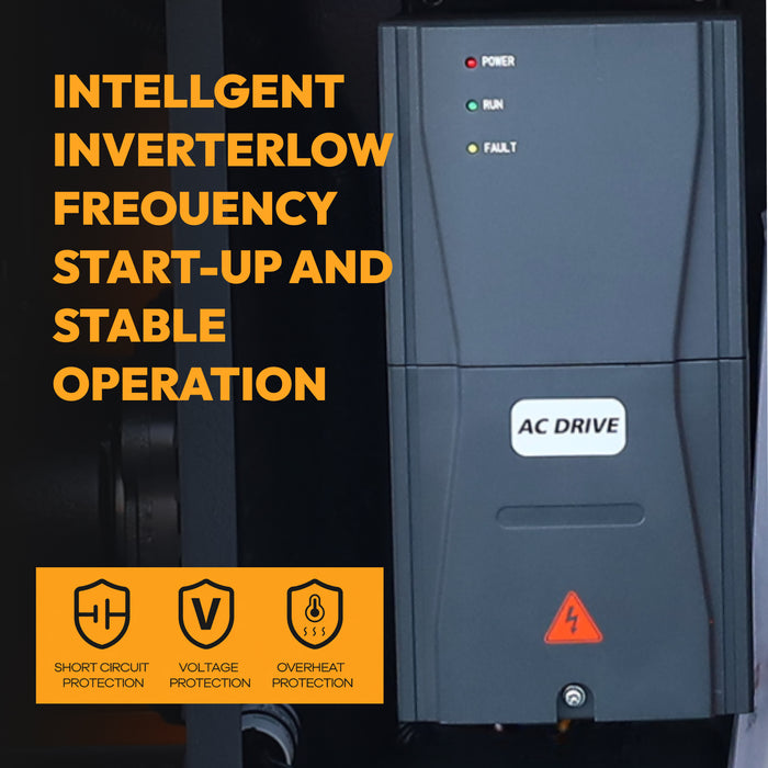 LRSD 2-IN-1 10HP VSD Rotary Screw Air Compressor 37 CFM 1PH 125PSI with 40Gal Tank (LFPVSD10)