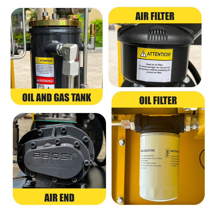 10HP  LRSD Rotary Screw Air Compressor | 37.5 CFM @ 125 PSI | 230V 3-Phase 60Hz |  RP1/2"   (LS 10)