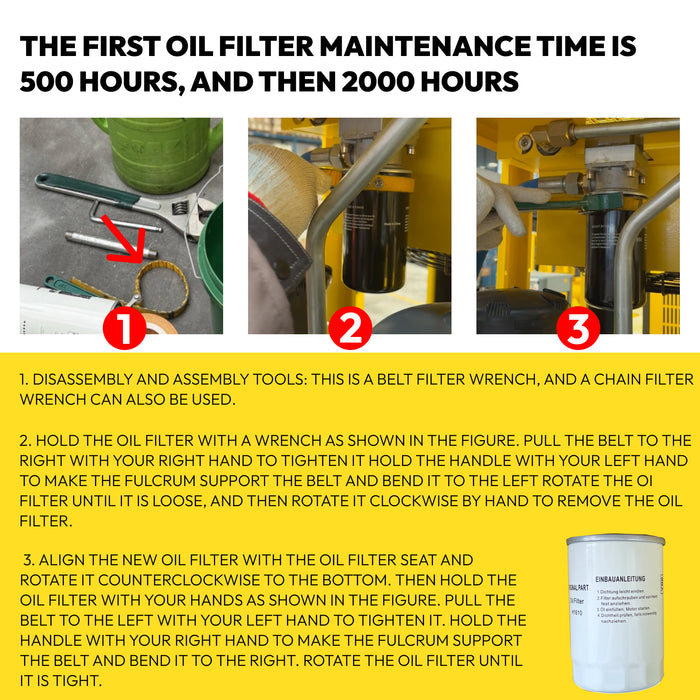 LF10 Rotary Screw Air Compressor Air Filter+Oil Filter Maintenance Two Filters Kit