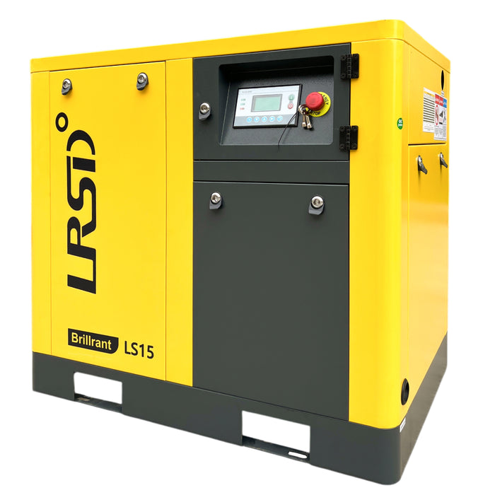 15HP 11KW LRSD Rotary Screw Air Compressor | 55 CFM @ 125 PSI | 460V 3-Phase 60Hz | RP3/4"  |  (LS15)