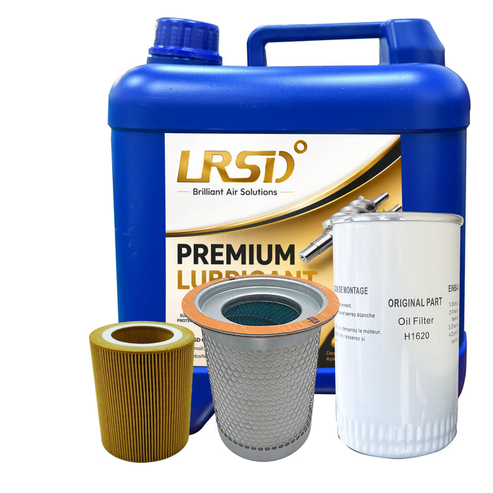 LS Series 15-20HP Rotary Screw Air Compressor Air Filter+Oil Filter+Oil Separator+2.6G Oil Maintenance Kit