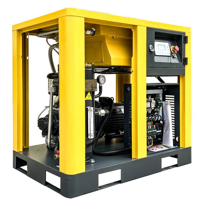 20HP 15KW LRSD Rotary Screw Air Compressor | 75 CFM @ 125 PSI | 230V 3-Phase 60Hz | RP3/4"  | (LS20)