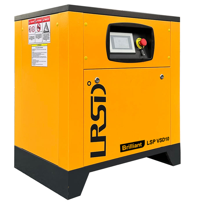 230V 1Phase 125psi 10HP VSD Rotary Screw Air Compressor 37.5 CFM 1HP (LSP VSD10)