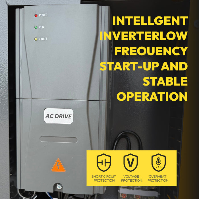 230V 1Phase 125psi 10HP VSD Rotary Screw Air Compressor 37.5 CFM 1HP (LSP VSD10)