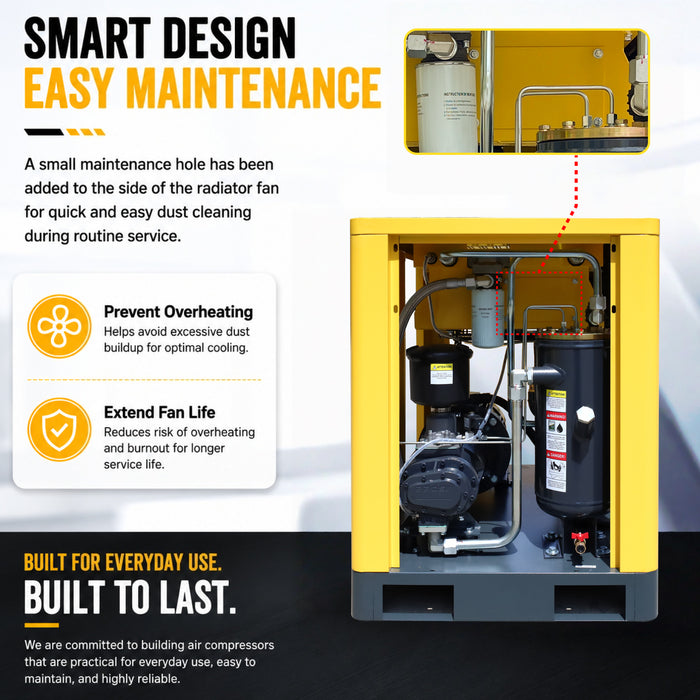 30HP 22KW LRSD VSDRotary Air Compressor | 123CFM @ 125 PSI | 460V 3-Phase 60Hz | RP1  (LSVSD 30)
