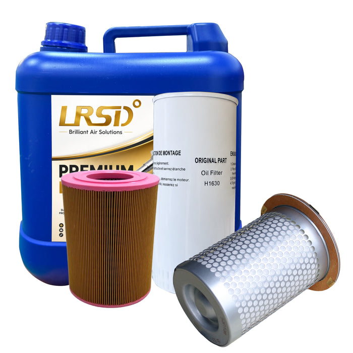 LSVSD30 Rotary Screw Air Compressor Air Filter+Oil Filter+Oil Separator+2.6Gal Oil Maintenance Kit