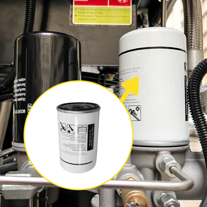 TC7.5-8 Rotary Screw Air Compressor Air Filter+Oil Filter+Oil Separator+2.6Gal Oil Maintenance Kit