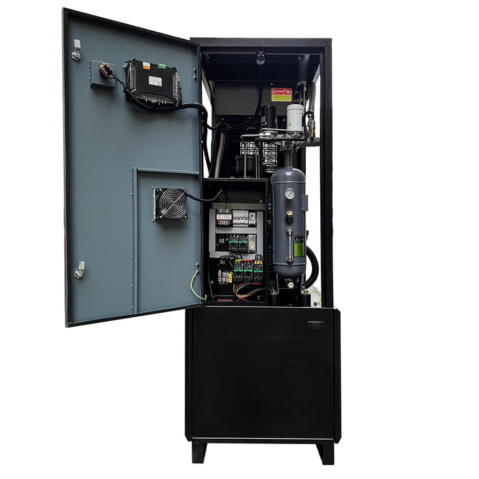 TC7.5-8 10HP 7.5KW Portable Rotary Screw Air Compressor | 37CFM @ 116-125PSI | 230V 3-Phase 60Hz |  RP3/4"  |  32Gal Gas Tank