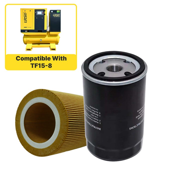 TF15-8-VSD Rotary Screw Air Compressor Air Filter+Oil Filter Maintenance Two Filters Kit
