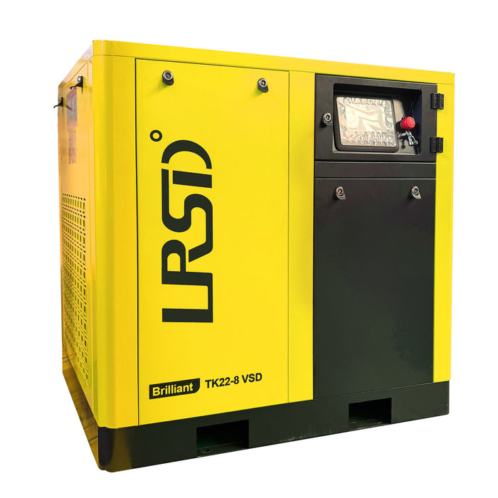 TK Series 30HP 22KW LRSD Rotary Screw Air Compressor | 122.90 CFM @ 125 PSI | 480V 3-Phase 60Hz | RP1  |  VSD