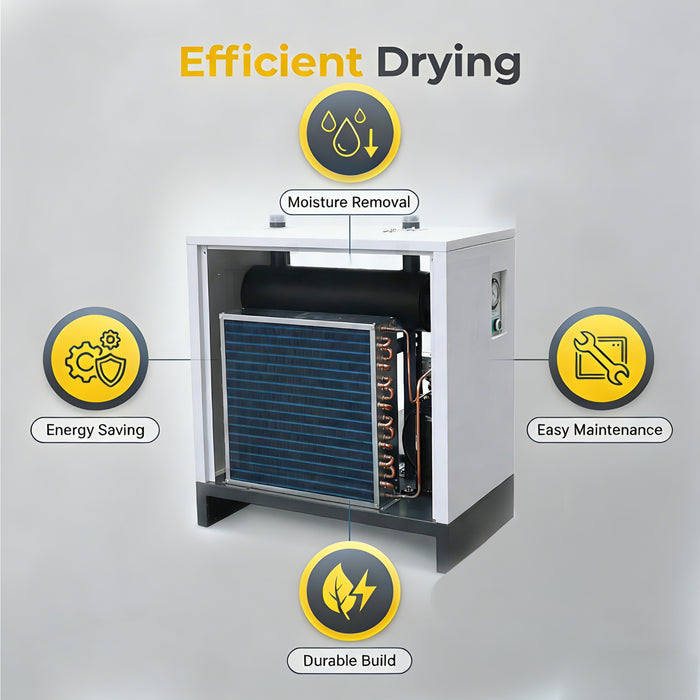 85 CFM REFRIGERATED COMPRESSED AIR DRYER 110V/60HZ, FOR 20HP COMPRESSORS MAX
