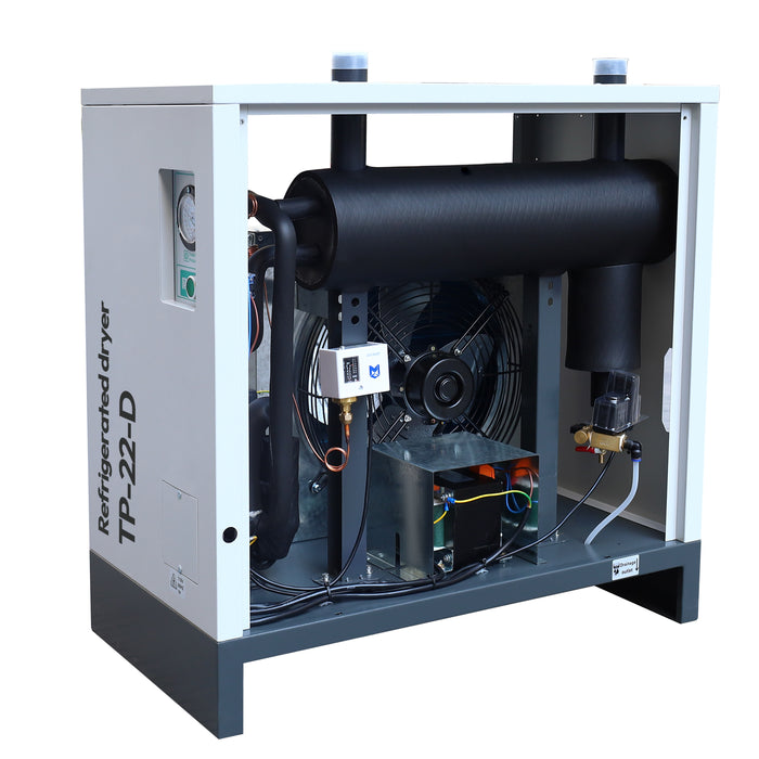 30Hp 230V Rotary Screw Air Compressor 3Ph with 123.6CFM Refrigerated Air Dryer