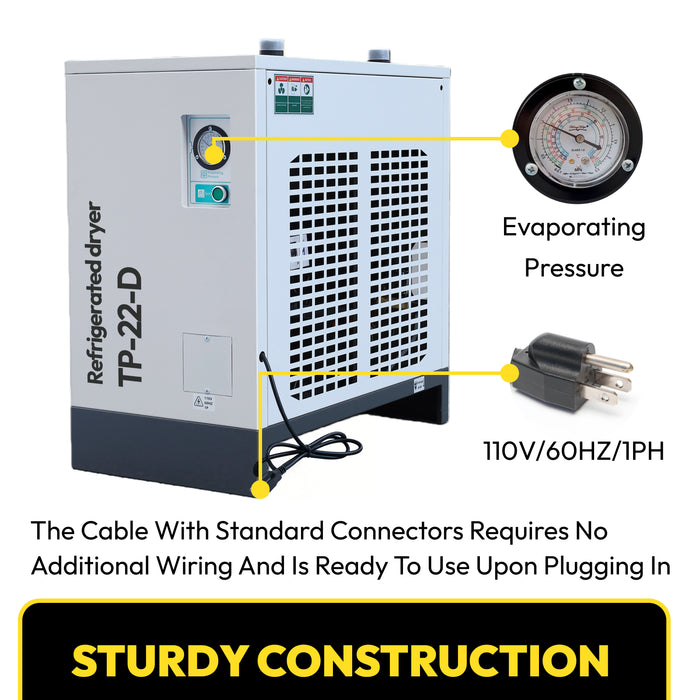 Air Dryer110V/60HZ Refrigerated Compressed System 123CFM - 30HP air compressor