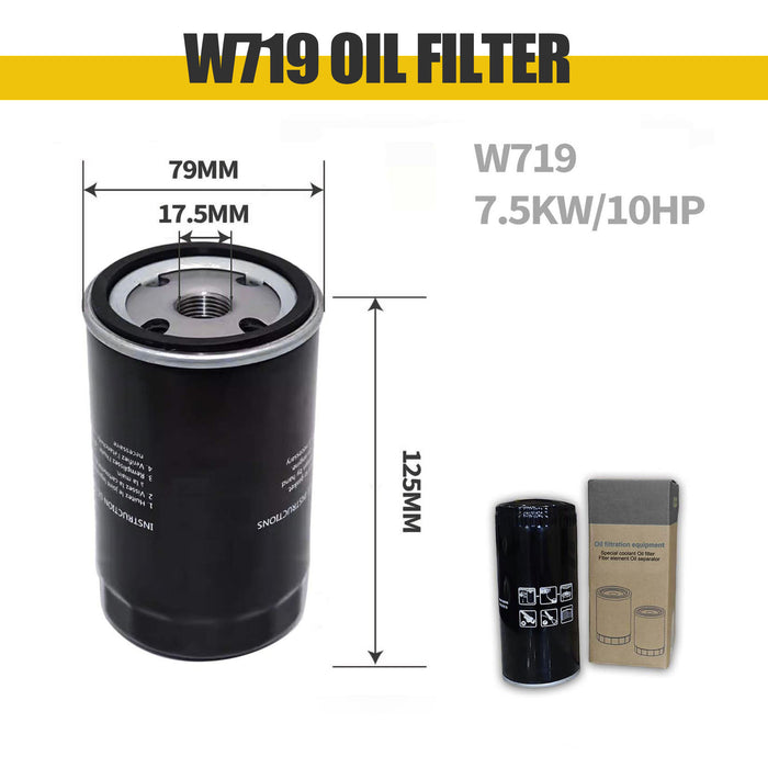 10HP Air Compressor Maintenance Kit - Air/Oil Filter + Oil Gas Separator(TK7.5-8)