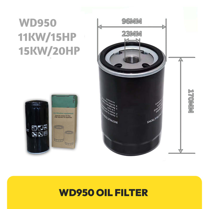 15HP&20HP Air Compressor Maintenance Kit - Air/Oil Filter + Oil Gas Separator(TK11-8、TK15-8)