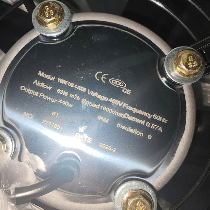 LRSD External rotor Cooling Fan 460V/60HZ for 25-40HP Screw Compressor YSWF133-4-500B