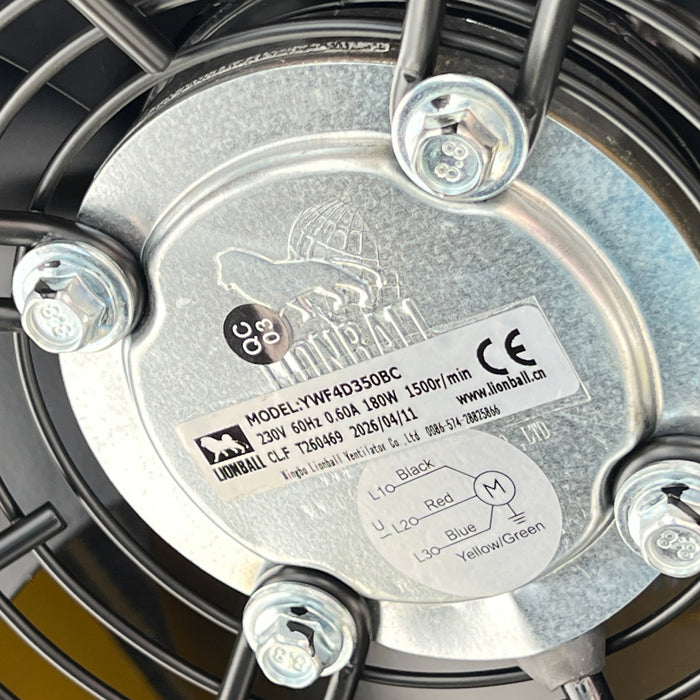 LRSD External rotor Cooling Fan 230V/60HZ for 10HP Screw Compressor YWF(K)4D350-ZX01L-B5B